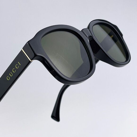 Gucci GG1140SK 002 Sunglasses Black Green Square Unisex main image 11